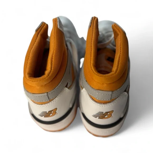 New Balance men’s ' Gray and Orange Sneakers - Picture 4 of 5